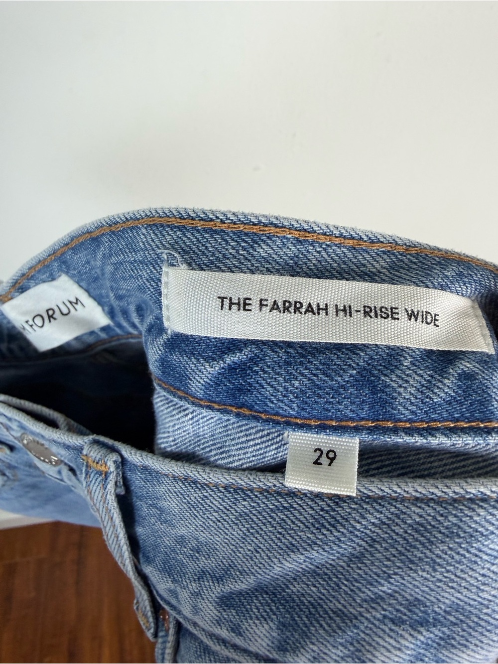 Aritzia Denim Forum The Farrah Hi-Rise Wide Jeans Baggy Size 29 - Picture 7 of 9